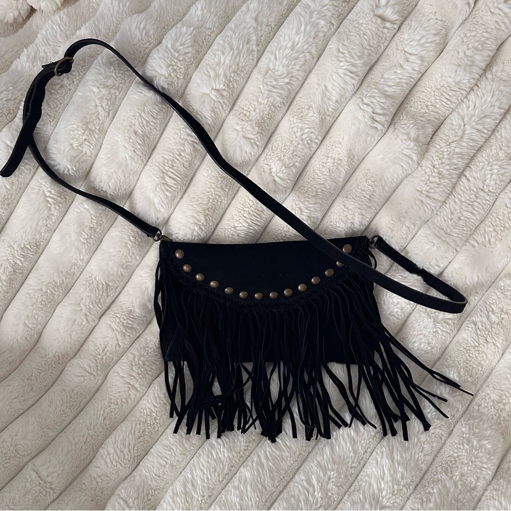 Real leather cross body purse western style purse